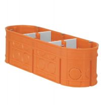 Коробка установочная подрозетник бетон-кирпич трехместная SIMET