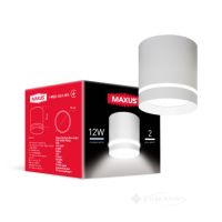 Світильник круглий тубус Білий MAXUS Surface 12W 4100K