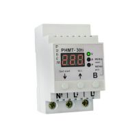 Багатофункціональне реле контролю напруги струму та потужності Rubezh РНМТ-30ti 30А 220В