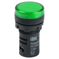 кнопка-лампа ABLFS-22 (LED) 22mm зелена 230В IEK