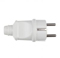 Вилка прямая с заземлением белая Electro House