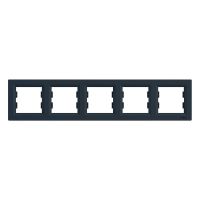 Рамка горизонтальна Schneider Electric Asfora 5 постів антрацит