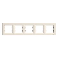 Рамка горизонтальна Schneider Electric Asfora 5 постів кремова