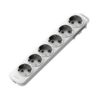 Колодка EL-BI 6 гнізд із заземленням та шторками Myra 527-010200-601