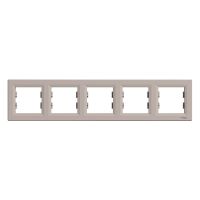 Рамка горизонтальна Schneider Electric Asfora 5 постів бронза
