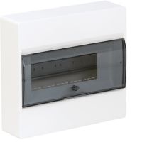 Щит на 12 модулів накладний з прозорими дверцятами COSMOS