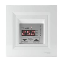 Терморегулятор з тижневим таймером Rubezh ТР-16НВ для теплої підлоги рамка Schneider Asfora біла 16А 220В