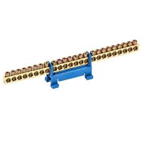 Шина нульова з ізолятором на 24 отвори 63А на DIN рейку TAKEL