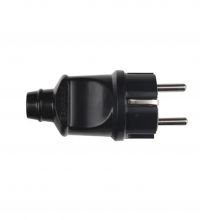 Вилка с заземлением черная Electro House