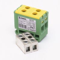 Клема силова ввідна подвійна UTB 1,5-16 жовто-зелений TAKEL