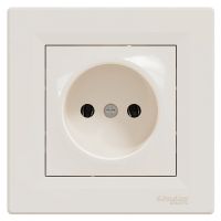 Розетка Schneider Electric Asfora без заземлення кремова