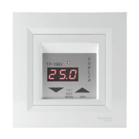 Терморегулятор Rubezh ТР-16ВУм для теплої підлоги рамка Schneider Asfora біла 16А 220В