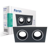 Встроенный светильник Feron DL6142 под лампу черный
