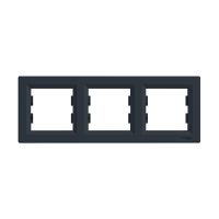 Рамка горизонтальна Schneider Electric Asfora 3 пости антрацит