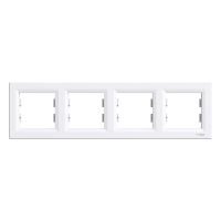 Рамка горизонтальна Schneider Electric Asfora 4 пости біла