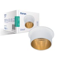 Встроенный светильник Feron DL6005 под лампу белый золото