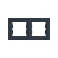 Рамка горизонтальна Schneider Electric Asfora 2 пости антрацит