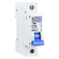 Автоматичний вимикач Acko ВА-2017 C 1P 16A 6ка C